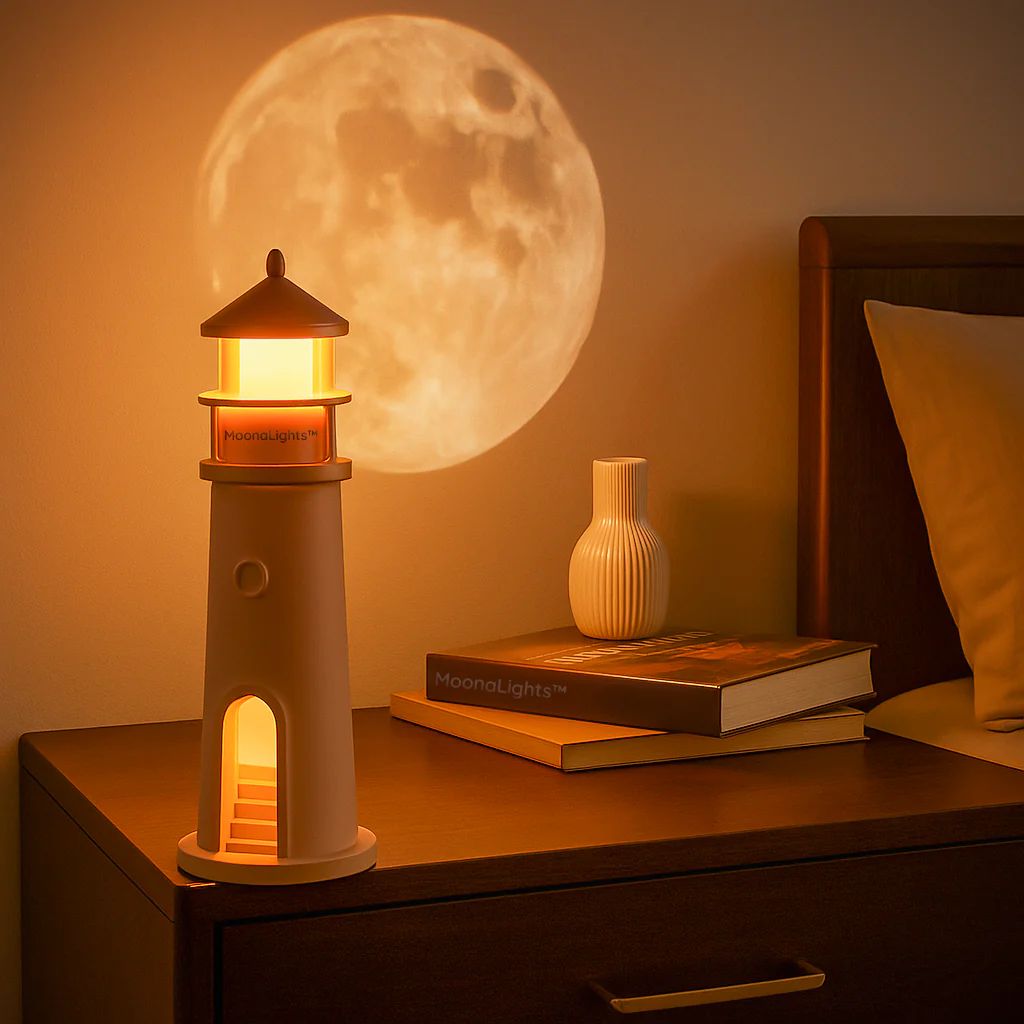 Moona™ 3D Moon Projector Lighthouse