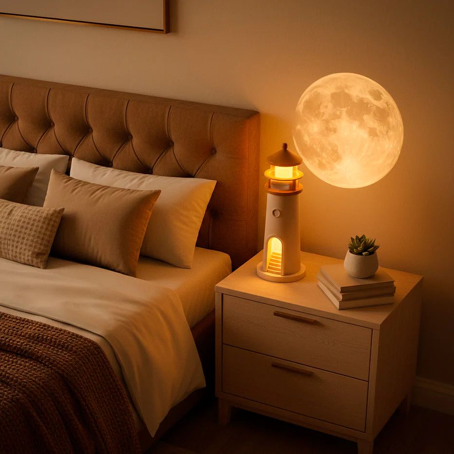 Moona™ 3D Moon Projector Lighthouse
